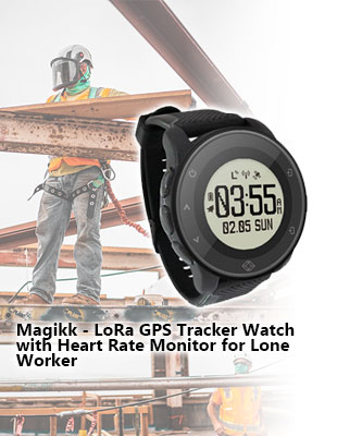 LoRa GPS Tracker Watch with Heart Rate Monitor for Lone Worker